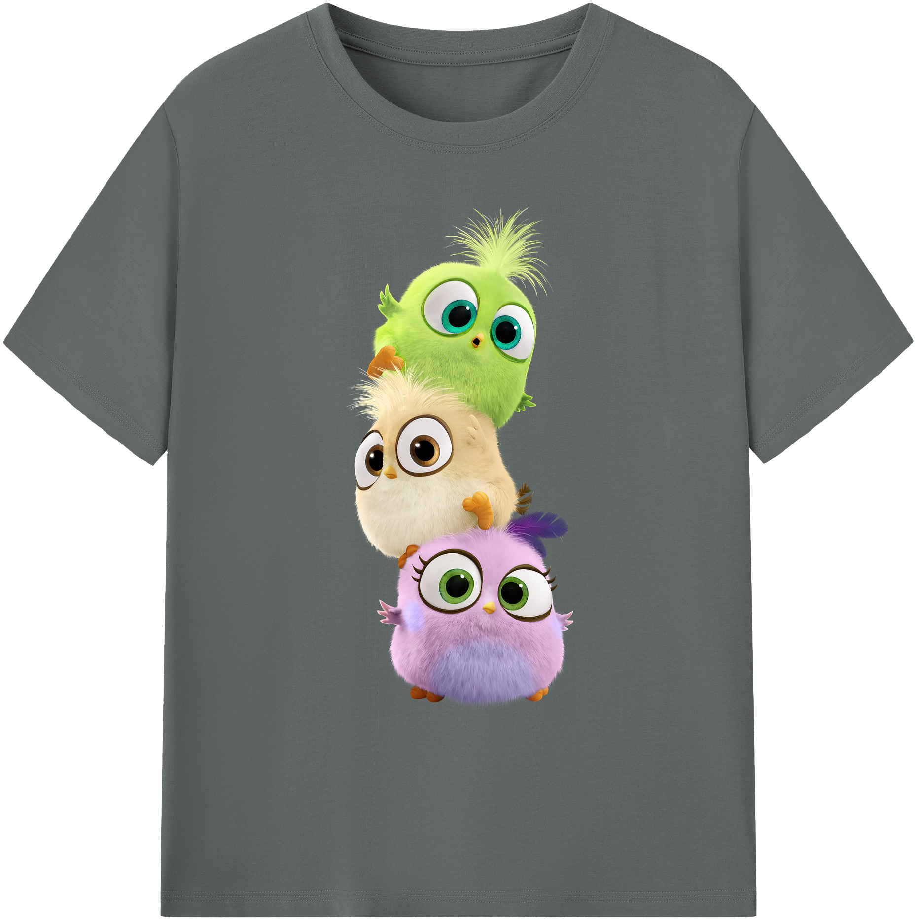（画像用） Angry Birds アングリーバード 綿100％ メンズ半袖Tシャツ｜肌触りやわらか＆通気性